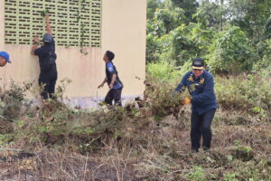 Aksi Bersih-Bersih, Bupati Sayed Berjibaku Dengan Rumput Liar