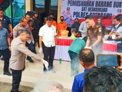 Barbuk Puluhan Gram Sabu hingga Puluhan Ribu Butir Obat Terlarang Dimusnahkan Polres Kotabaru