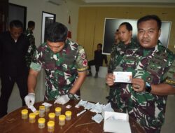 Jajaran Kodim 1004 Kotabaru Mendadak Dites Urine