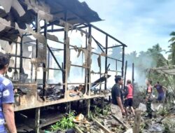 Geger, Sebuah Rumah di Sungai Limau Kotabaru Hangus Terkabar