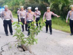 Cegah Kecelakaan Lalulintas, Polisi Turun Tangan Cek Kondisi Jalan Lintas Provinsi