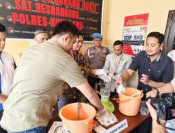 Komitmen Berantas Peredaran Narkoba, Satresnarkoba Polres Kotabaru Musnahkan Barang Bukti