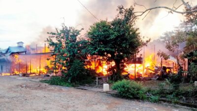 Empat Buah Rumah di Area Pasar Bakau Kotabaru Ludes Dilalap Api, Kerugian Capai Miliaran