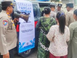 Jempol! Polisi Kotabaru kembali Gelar Gerakan Pangan Murah di Dua Desa