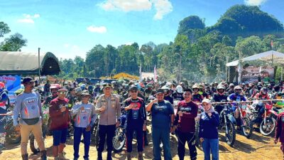 Top! Polsek Sungai Durian Sukses Amankan Even One Day Adventure Trail di Lembah Meratus
