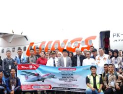Bupati Andi Rudi Resmikan Penerbangan Perdana Rute Batulicin – Makassar