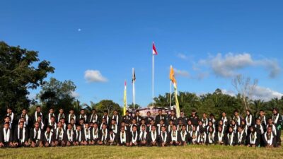 Nyaris Seratus Siswa SH Terate di Daratan Kotabaru Ikuti Uji Kenaikan Tingkat Sabuk Hijau ke Putih