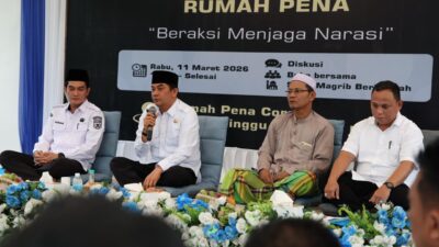Resmikan Kantor Komunitas Rumah Pena, Bupati Tanah Bumbu: Jadi Wadah Cetak SDM Kreatif