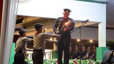 Pawai Obor dan Apel Taptu Sambut HUT ke-81 RI di Tanah Bumbu Berlangsung Khidmat