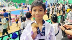 Bikin Bangga, Atlet Cilik Teakwondo Kotabaru M Gibran Sukses Raih Medali Emas