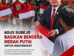 Semarak HUT RI ke-81, Agus Subejo Bagikan Bendera Merah Putih untuk Gugah Nasionalisme Warga