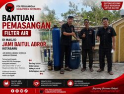 Wujudkan Air Bersih Jamaah, PDI Perjuangan Pasang Filter di Masjid Jami Baitul Abror Kotabaru