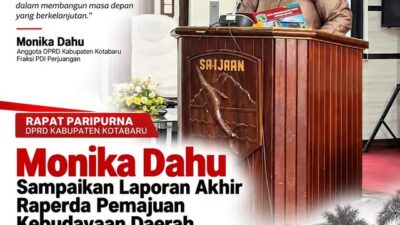 Sampaikan Laporan Akhir Raperda Kebudayaan, Monika Dahu Tekankan Pentingnya Jati Diri Kotabaru