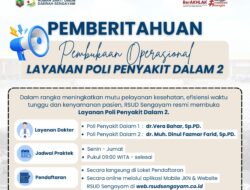 RSUD Sengayam Resmi Buka Poli Penyakit Dalam 2