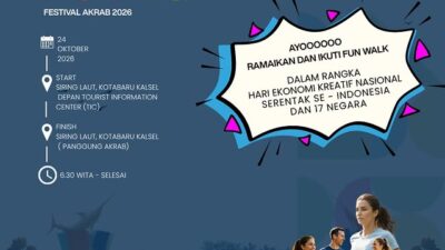 Sambut Hari Ekonomi Kreatif Nasional 2026, Kotabaru Bersiap Gelar Fun Walk Gratis